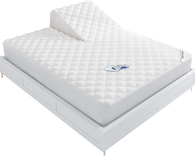 Waterproof Split Top Queen Mattress Pad Protector by Moonsea