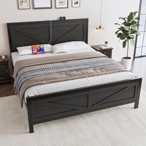 dogibixo full size bed frame with led lights on a desk or shelf