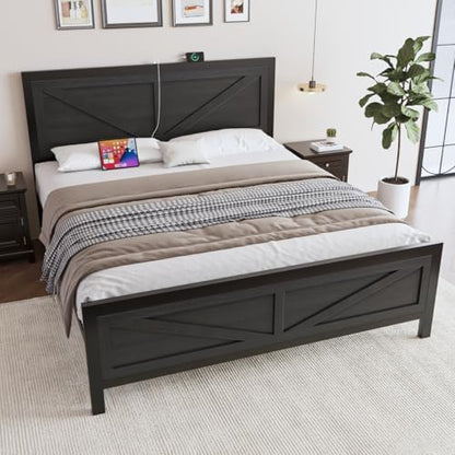 dogibixo full size bed frame with led lights on a desk or shelf