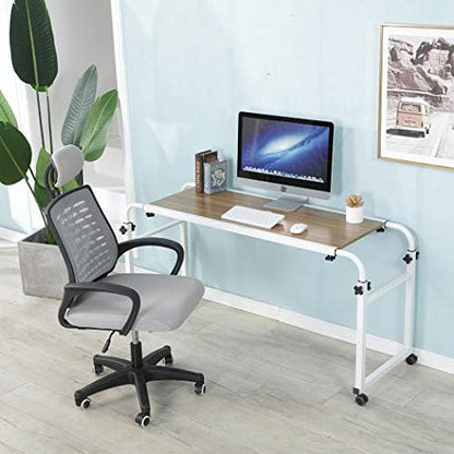 tigerdad adjustable overbed table with wheels, mobile laptop, package contents