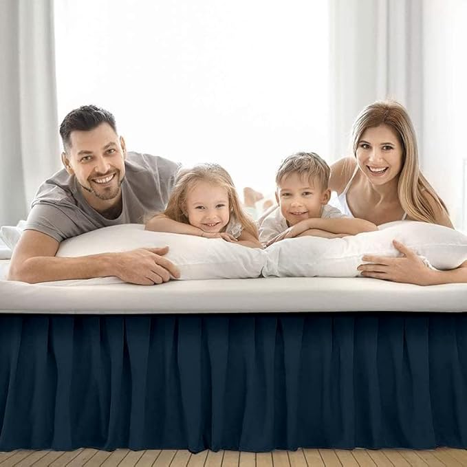 Ruffle Bed Skirt with Split Corners, Microfiber Dust Ruffled - Image 6