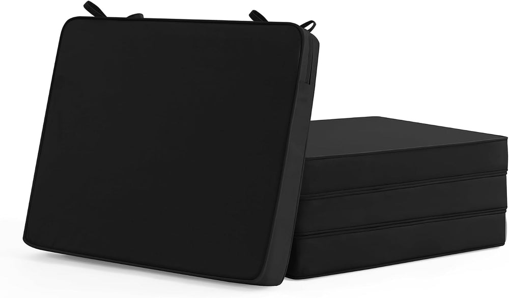 Outdoor Chair Cushions Set of 4: Waterproof & Fade Resistant Seat Cushion...