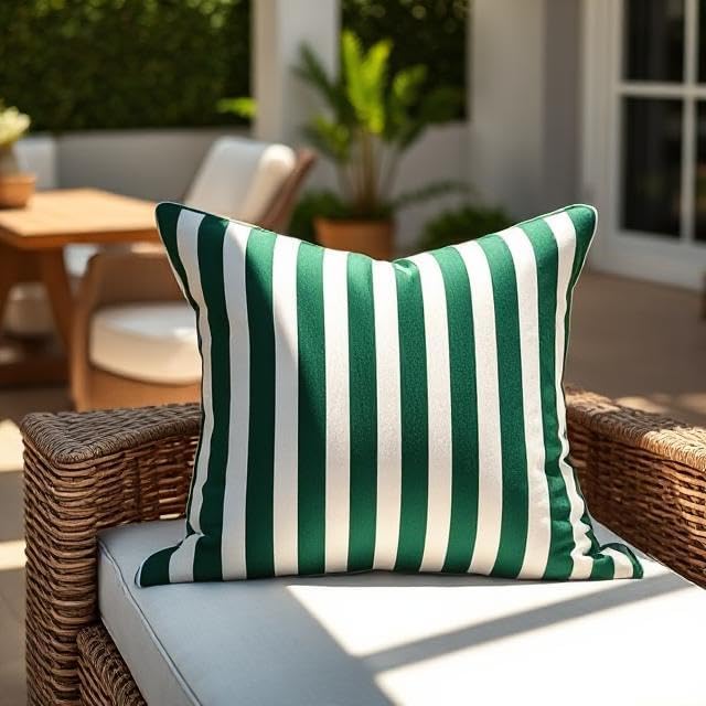 RSH DECOR: Sunbrella Square Throw Pillows Set of 4 | 20" x 20" | Water and - Image 3