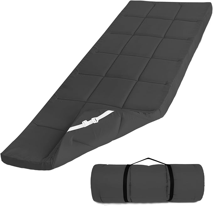 Cot Mattress Topper, Foam Quilted Pads by SpringspiritBedding