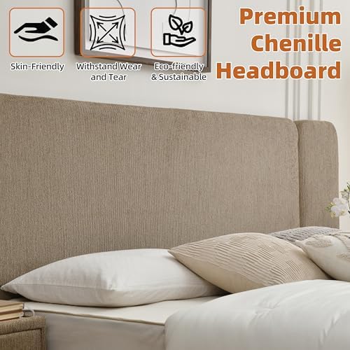 queen size platform bed frame with drawers &, package contents
