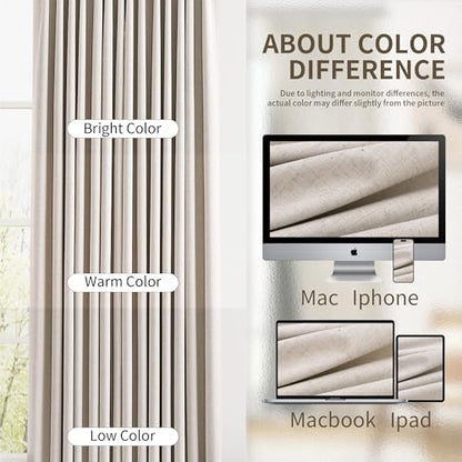 joywell 100% blackout linen pinch pleated curtains 84, package contents