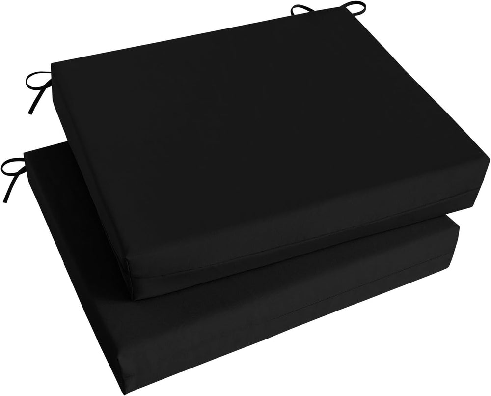 Basic Beyond Outdoor Chair Cushions Set of 2, Square Corner Outdoor Cushions ...
