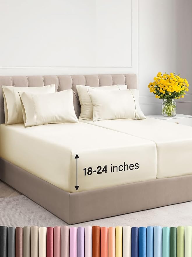 Extra Deep Split King Sheet Set by CGKUnlimited
