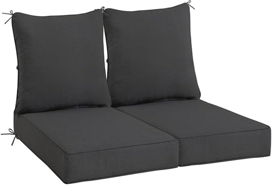 Sundale Outdoor Olefin Deep Seat Cushion Set of 2, Patio Chair Cushion and by SundaleOutdoor