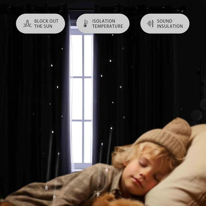 Anytime 2 Panels Star Blackout Curtains - Image 4