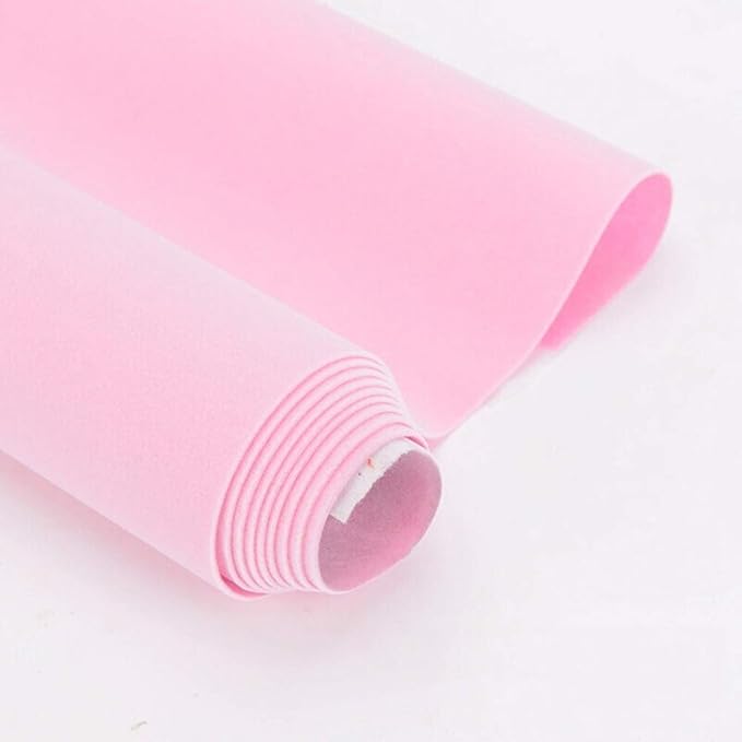 Taogift Self Adhesive Pink Velvet Flock Jewelry Drawer Liner Furniture Sticker by TAOGIFT
