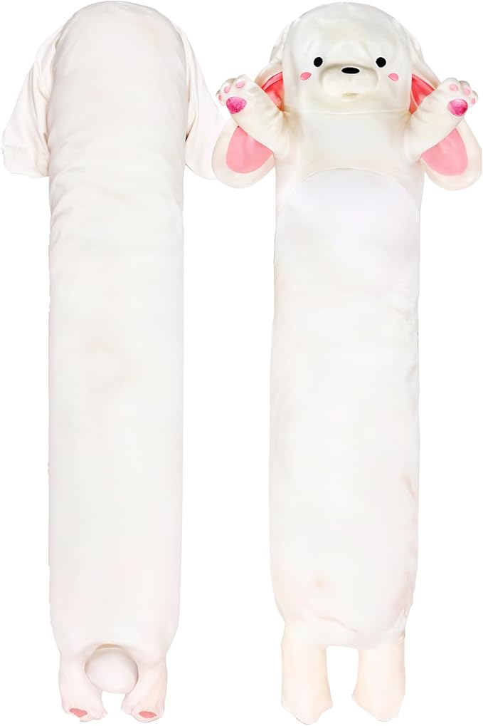 Big Bunny Plush Body Pillow for Kids | Long Stuffed Animal Cuddle Pillow | Soft by CuddlePaws