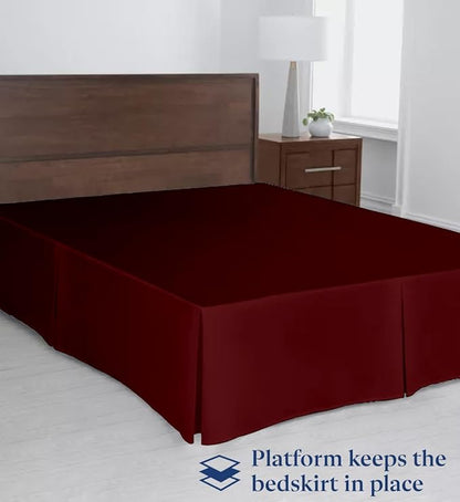 SKY BEDDINGS Luxury Pleated Full Bed Skirt - Image 3