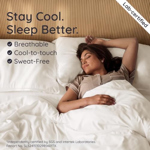 bambaw 100% viscose derived from bamboo cooling duvet, close-up detail