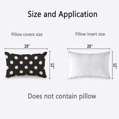 TKS MITLAN White Polka Dot Decorative Pillow Covers on The Black Background - Image 4