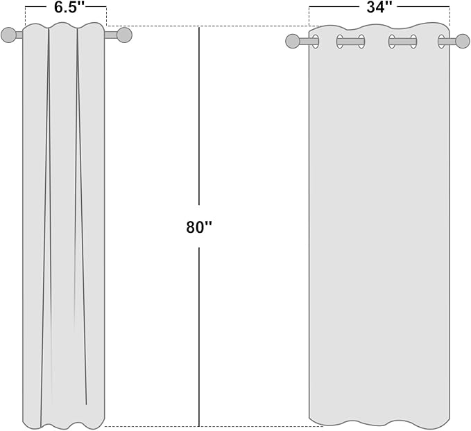 NICETOWN Natural Linen Doorway Curtains 80 inches Long, Grommet Thick Linen - Image 9