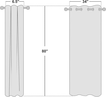 NICETOWN Natural Linen Doorway Curtains 80 inches Long, Grommet Thick Linen - Image 9