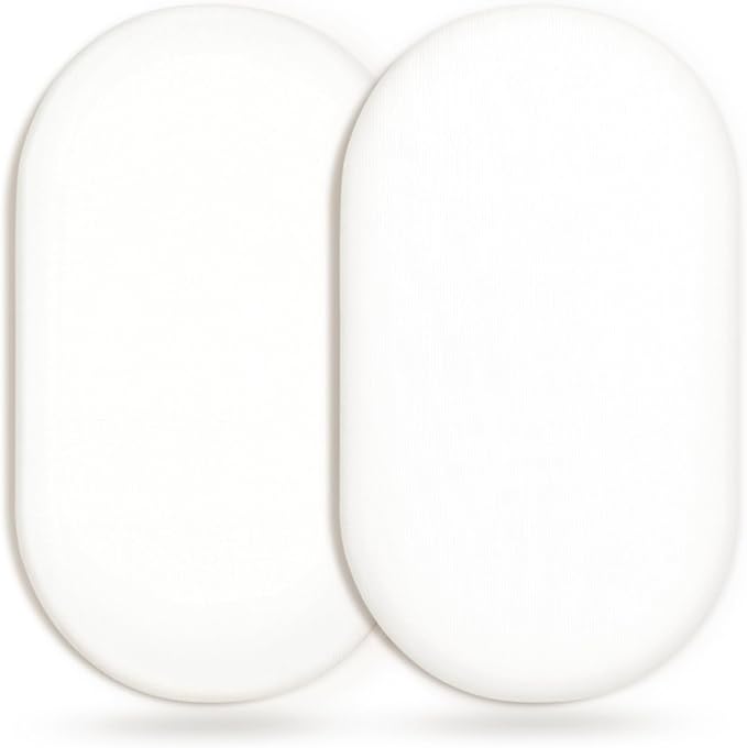 GRSSDER Stretchy Ultra Soft Fitted Bassinet Sheet 2 Pack, Universal Fit by BUYNOW