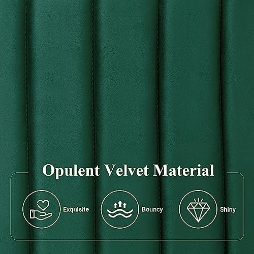 allewie king bed frame, velvet upholstered platform bed on a desk or shelf