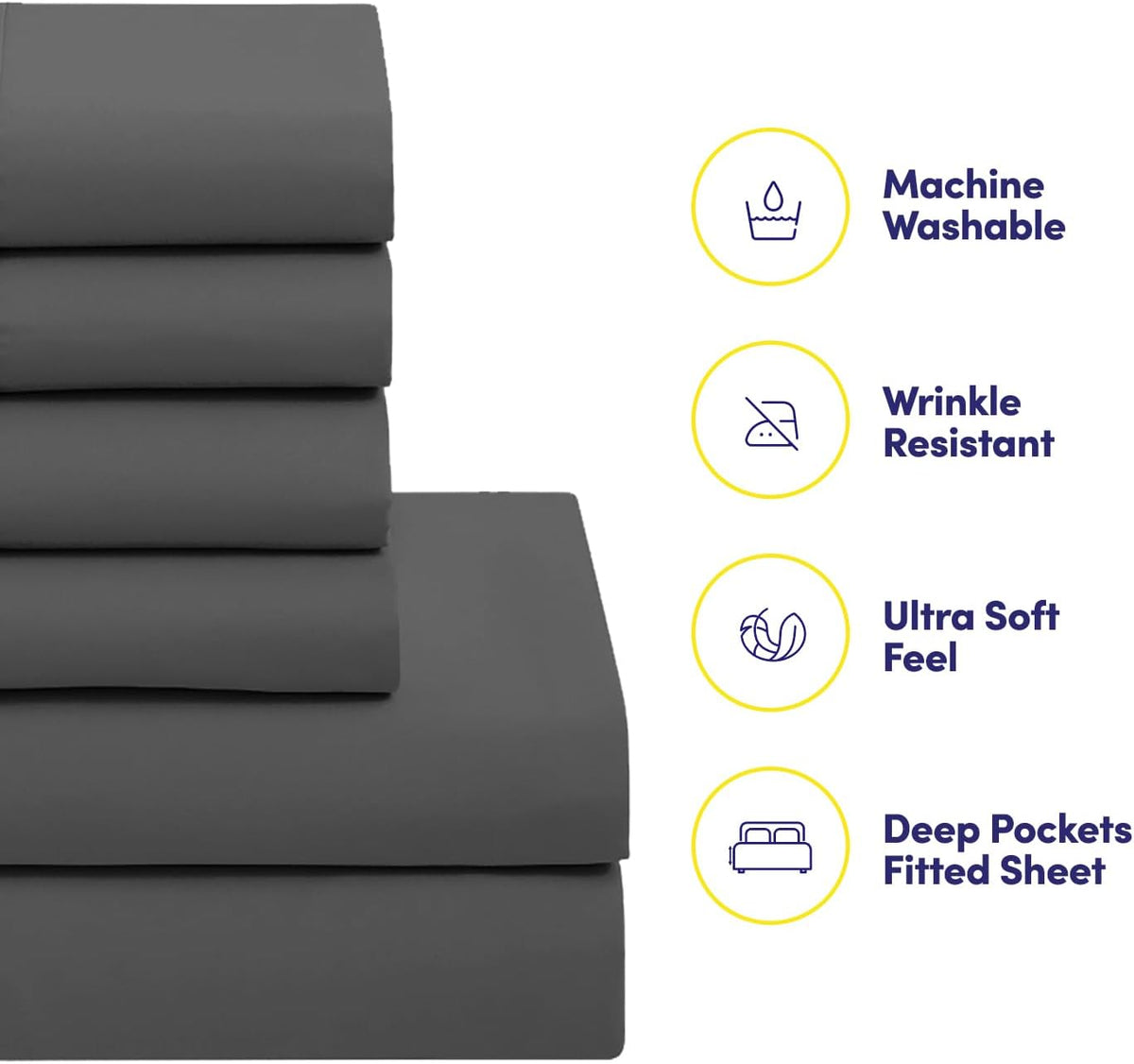 full size comforter set with sheets - 7-piece, close-up detail