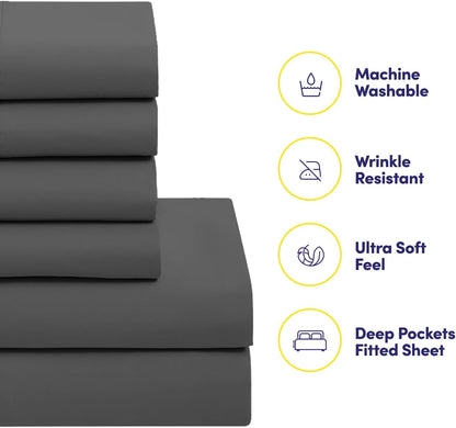 full size comforter set with sheets - 7-piece, close-up detail