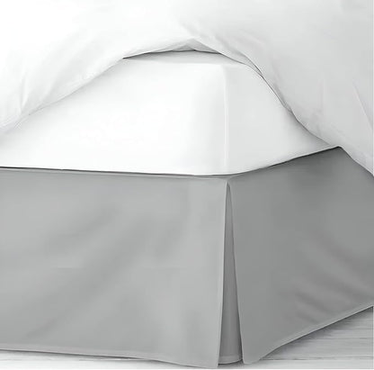 Pleated Bed Skirt Queen Size, Split Corners, Wrinkle-Resistant Microfiber by PeaceSleepBedding