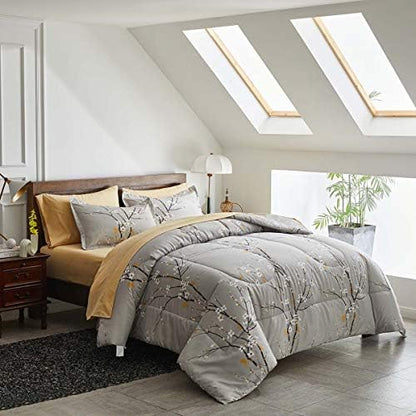 gray comforter sheet set bed in a bag, view 9