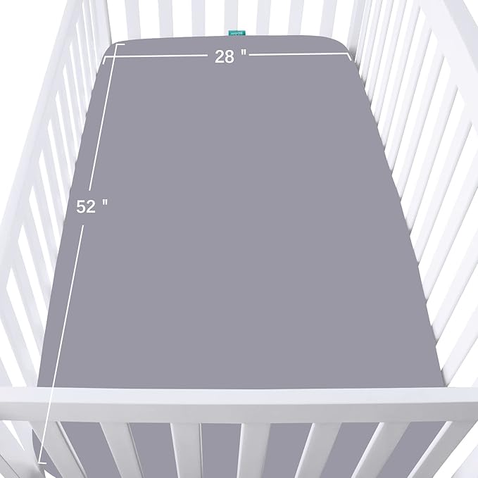 Crib Sheets and Waterproof Crib Mattress Protector 4 Pack Set, Waterproof Crib - Image 7