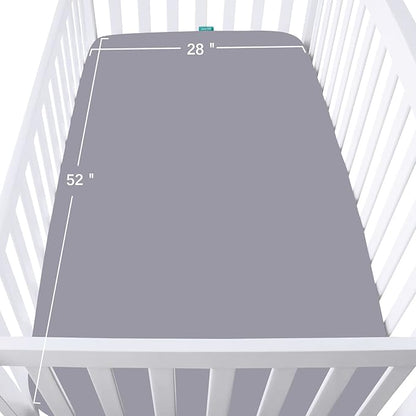 Crib Sheets and Waterproof Crib Mattress Protector 4 Pack Set, Waterproof Crib - Image 7
