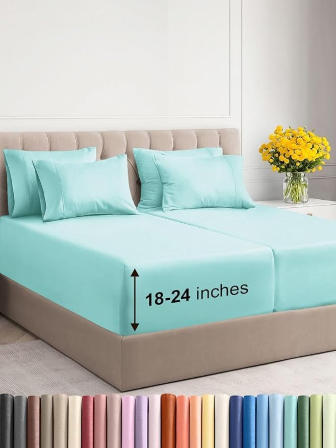 Extra Deep Split King Sheet Set by CGKUnlimited