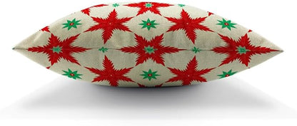 Moslion Snow Pillow Cover Winter Christmas Tree Snowflake Leaves Throw Pillow - Image 5
