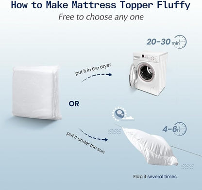 SOPAT Mattress Topper Queen Size Extra Thick Mattress Pad 8-21" Deep Pocket - Image 5