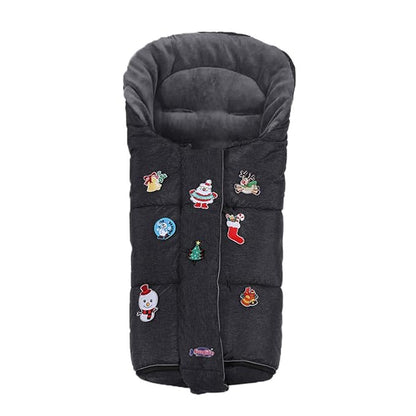 Christmas Uniuqe Waterproof Winter Stroller Bunting Bag Todder, Width Adjustable by funlife