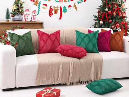 decorUhome Christmas Throw Pillow Covers 26x26 Inch Set of 2, Soft Plush Faux - Image 9