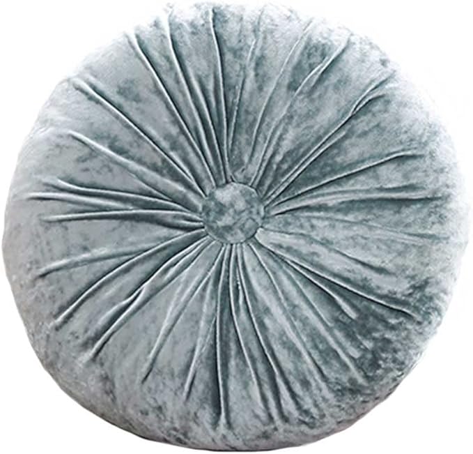 S_SSOY Round Throw Pillow for Couch Pumpkin Velvet Decorative Small Floor by S_SSOY