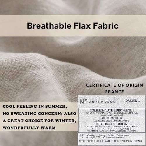 simple&opulence 100% french flax linen duvet cover set shown in use