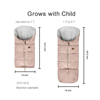 CozyMe Waterproof Winter Comfortable Thick Coral Fleece Universal Stroller - Image 2