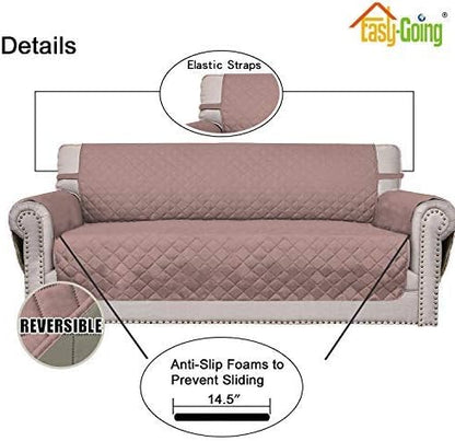 Easy-Going 4 Seater Sofa Slipcover Reversible Sofa Cover Water Resistant Couch - Image 3