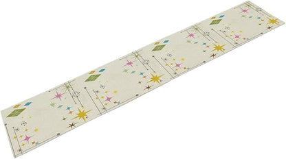 Abstract Geometric Table Runner Bathroom Mid Century Minimalist Stars Modern - Image 8