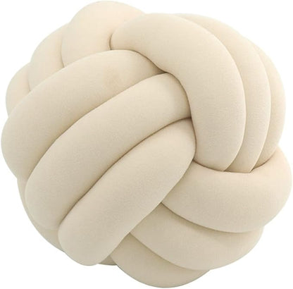 Round Throw Pillow, Soft Handmade Knot Ball Pillows, Home Decoration Pillow by Jackcsale