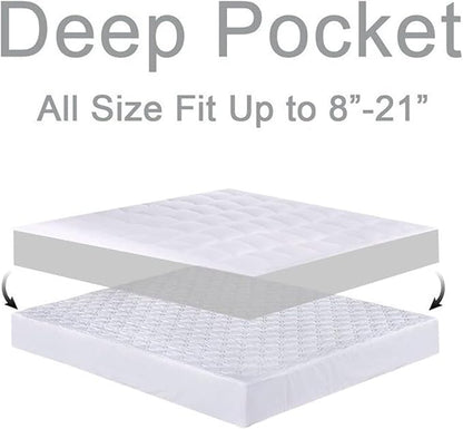 Mattress Topper Full for Back Pain, Extra Thick Mattress Pad Cover, Plush - Image 5