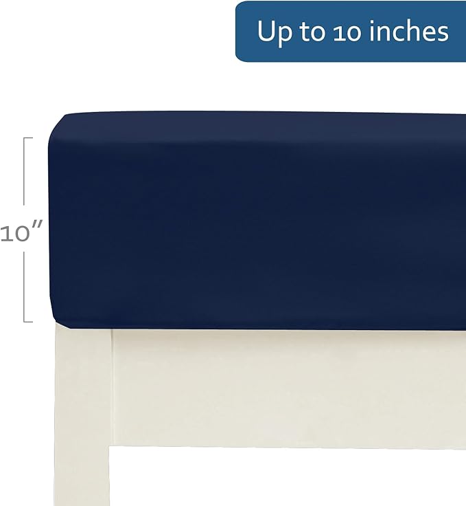 Cot Sheet 31" x 75", Cot Fitted Sheet Ultra Soft and Breathable Snug Fit - Image 2