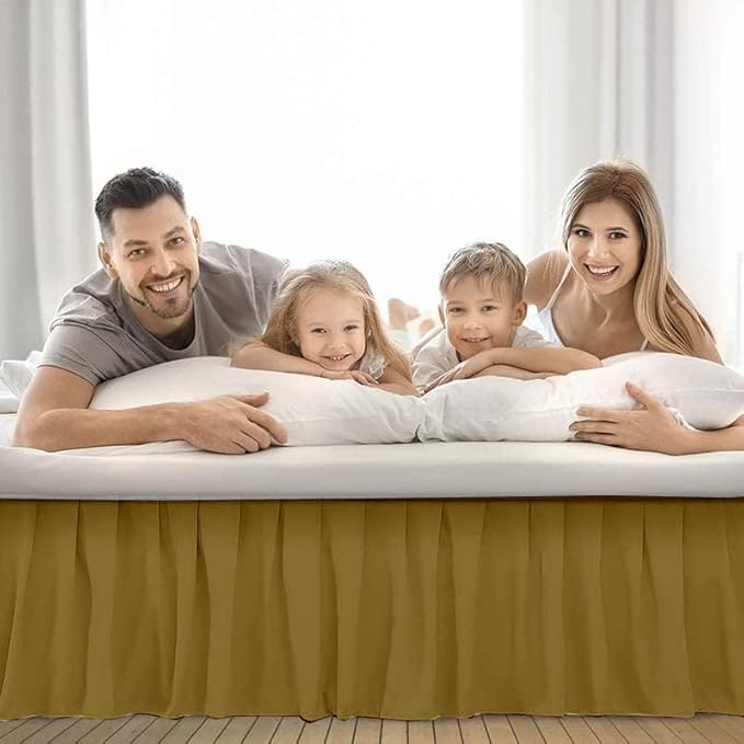 Ruffle Bed Skirt with Split Corners, Microfiber Dust Ruffled - Image 6