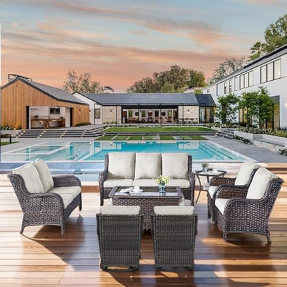 luxury 22*24*4in outdoor patio cushions, 1 piece beige, front angle view