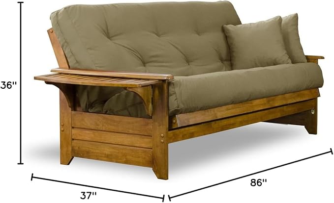 Nirvana Futons Brentwood Tray Arm Futon Sofabed Set - Image 2