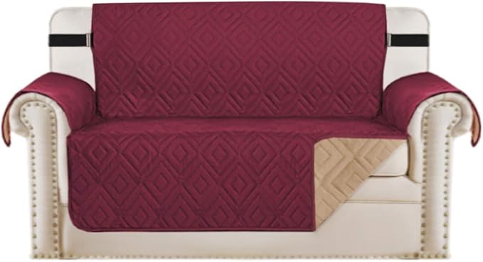 H.VERSAILTEX Reversible Loveseat Cover Furniture Protector Anti-Slip Water by HVERSAILTEX