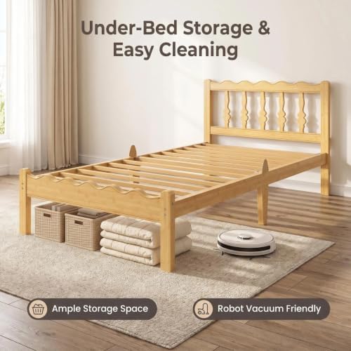 bamboo twin xl bed frame with headboard, 12, package contents