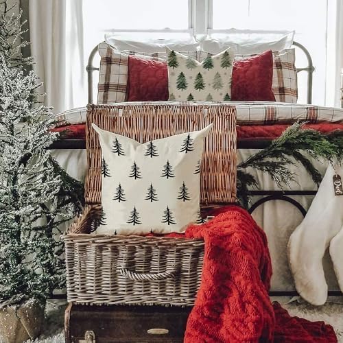 DFXSZ Christmas Pillow Covers 16x16 inch Set of 2 Christmas Tree Decorative - Image 3