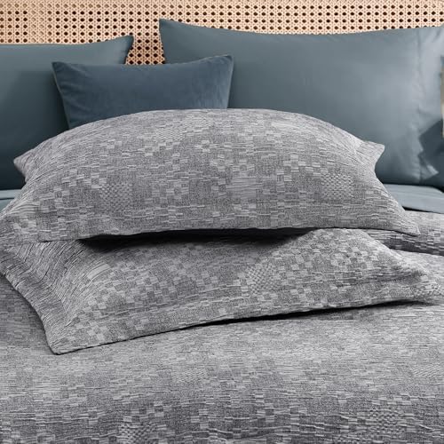 mairêve full size comforter set crinkle textured navy, view 9