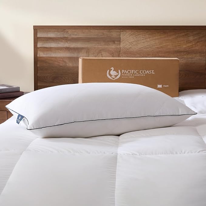 Pacific Coast Bed Pillow, Hotel Goose Feather and Down Pillow by PacificCoast